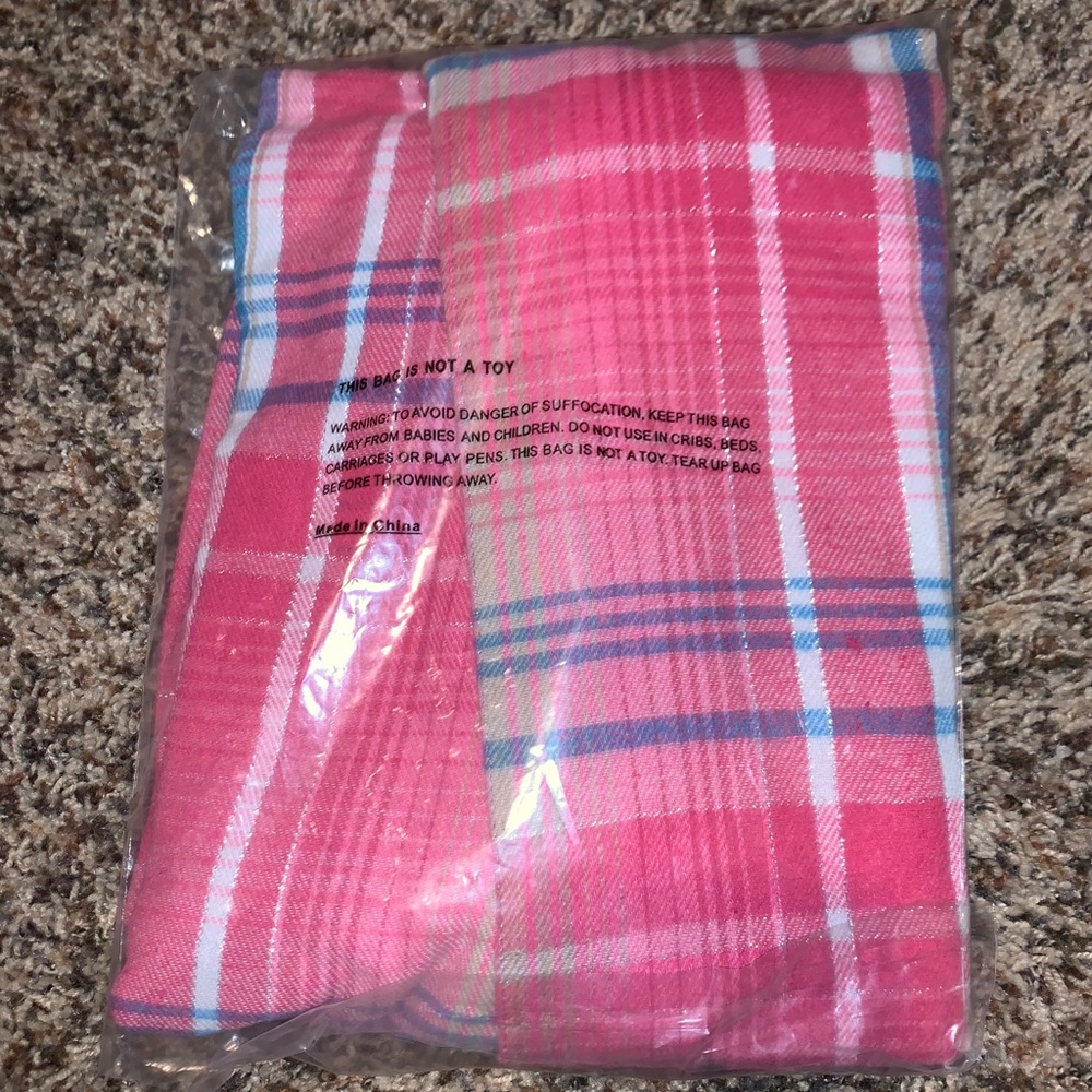 Pink flannel pants